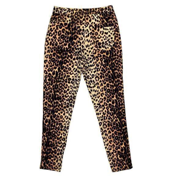Verge Girl Pants Womens 10 Brown Cheetah Print 90’s Afterparty Stretch Pull On - Picture 7 of 16